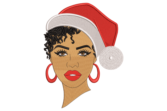 Adorable Santa Hat Girl Embroidery Design