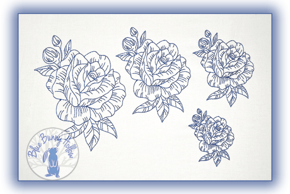 Captivating Flower Blue for Boutique Apparel