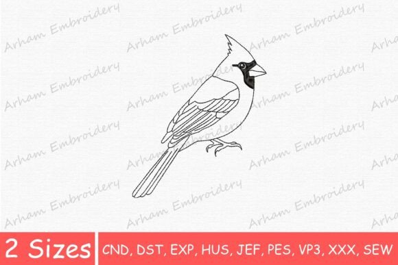 Cardinal Bird: A Timeless Addition for Holiday Embroidery