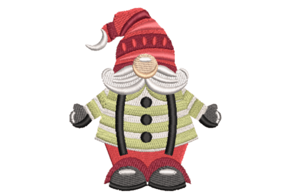 Charming Christmas Gnome Embroidery Design