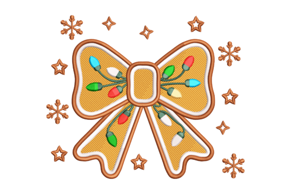 Charming Gingerbread Bow for Personalized Gifts