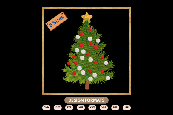 Christmas Tree Embroidery Design: A Festive Touch