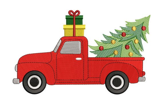 Christmas Truck Embroidery: A Festive and Charming Addition