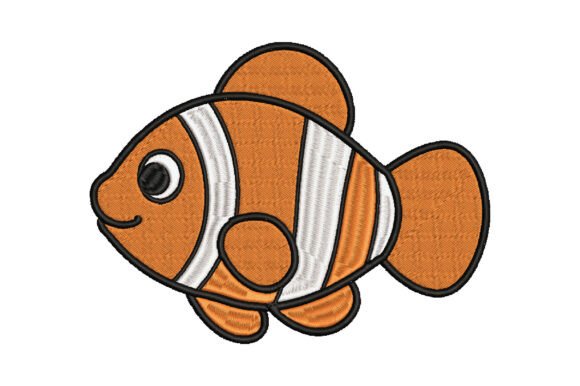 Cute Nemo Fish Embroidery for Playful Gifts