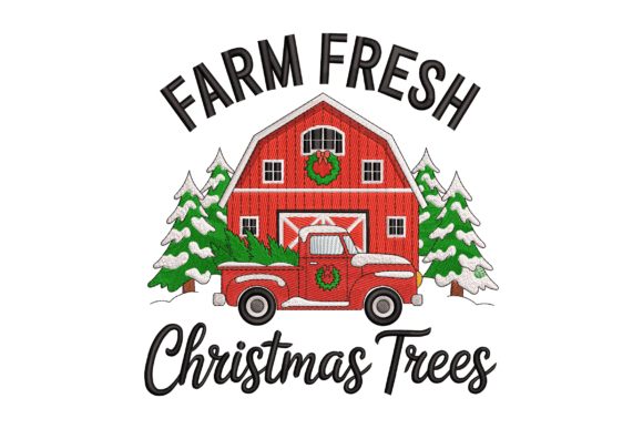 Farm Fresh Christmas: A Charming Embroidery Design