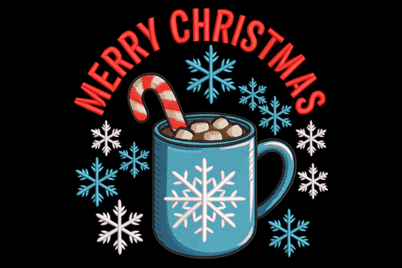 Merry Christmas Cocoa: A Cozy Embroidery Delight
