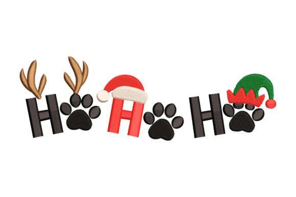 Reindeer Paws Christmas Banner: A Festive Embroidery Design