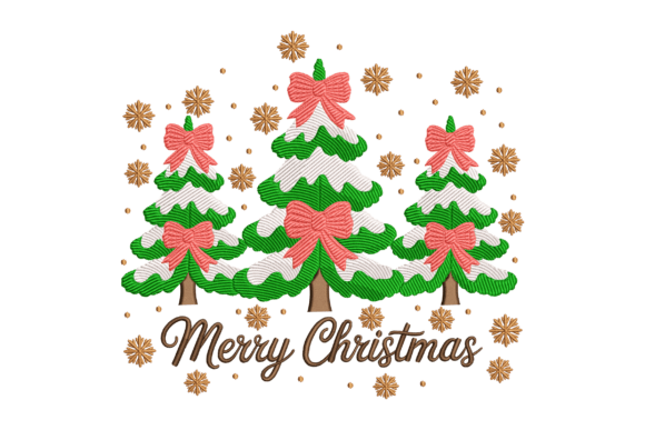 Review of Merry Christmas Trees Embroidery Design
