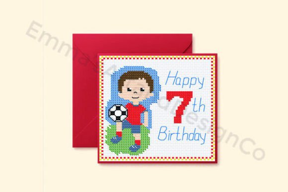Review: Soccer 7th Birthday Card Cross Stitch